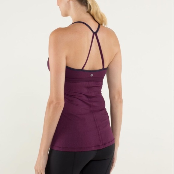 lululemon athletica Tops - Like new Lululemon Bend & Flow Tank Hyper Stripe Plum 6